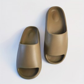 Men's Cloud Slides, Casual Non Slip Slippers, Open Toe EVA Shoes For Indoor Outdoor Beach Shower, Spring And Summer